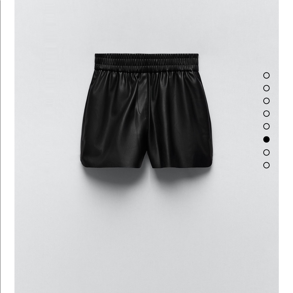 COPY - Zara Faux Leather Boxer Shorts Black Small